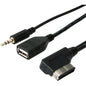 Cablu Adaptor AMI MMI USB aux 3.5 mm jack pentru Audi A3, S4, A5, S5, A6, S6, A7, A8, Q5, Q7, R8, Seat, Skoda, VW