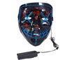 Masca Halloween cu led , cu fir electroluminescent de neon , masca purge horror luminoasa