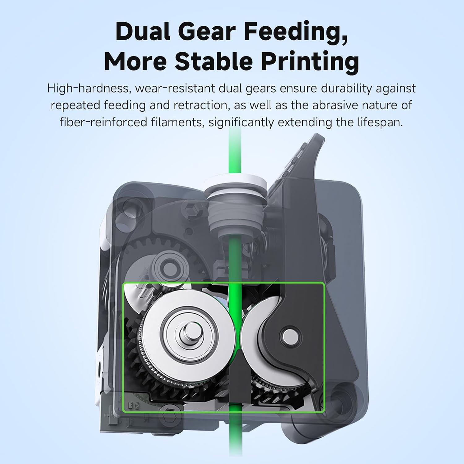 Kit extruder pentru imprimante 3D Creality K2/K2 Plus/K2 Pro – extrudare directa, transmisie dublu angrenaj 6, 25:1, cuplu 80 N, senzor filament incorporat, performanta profesionala