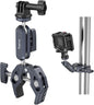 Clema de fixare magic arm cu menghina si montura cap bila cu rotatie 360°, adaptor GoPro, filete de 1/4 inch si 3/8 inch, clema crab cu sarcina maxima suportata 3.5 kg, 3757B