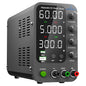 Sursa de alimentare de laborator 60 V, 5 A, CC, cu reglaj fin si grosier prin codificator, USB-C si USB-A 20 W, protectie supracurent OCP, ventilator de racire, intrare AC115V/230V, Jesverty