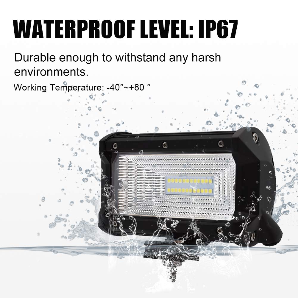 Set Proiectoare LED Off Road 5 Inch 72W Rezistente la apa pentru ATV-uri, Suv-uri