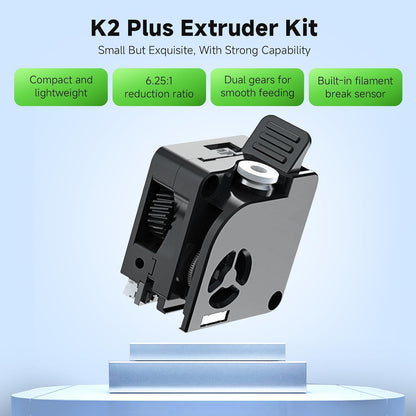 Kit extruder pentru imprimante 3D Creality K2/K2 Plus/K2 Pro – extrudare directa, transmisie dublu angrenaj 6, 25:1, cuplu 80 N, senzor filament incorporat, performanta profesionala