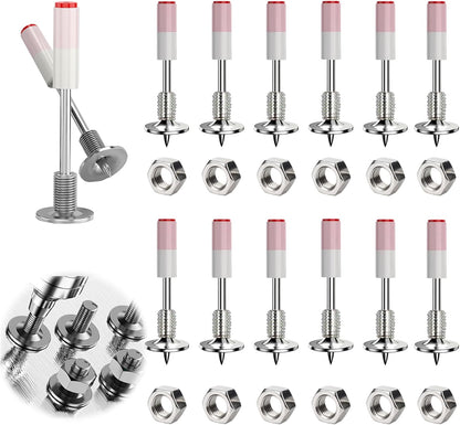 Set de 100 cuie rotunde bolturi pentru pistol manual cu piulita , de 7.3 mm, durabile, rezistente la rugina, pentru beton, lemn, caramida, tavane, pereti, pardoseli