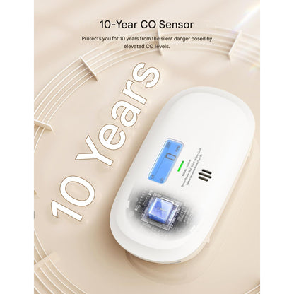 Detector inteligent de monoxid de carbon X-Sense XC0C-iR, Wi-Fi 2.4GHz, senzor electrochimic, afisaj LCD, alerte in timp real pe telefon, baterie inlocuibila, montaj perete sau portabil