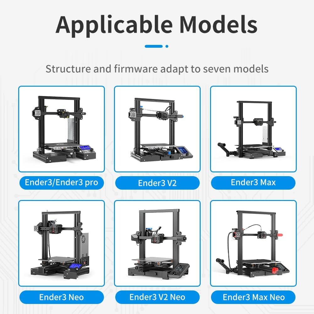 Placa de baza silentioasa V4.2.7, pentru imprimata 3D Creality Ender 3 / Pro / Max / 3 V2 / 3 V2 Neo, cu driver TMC2225, 32 bit, upgrade silent board plug and play