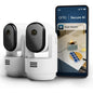 Camera de supraveghere Arlo Indoor 3 HD PTZ, set 2 bucati, video 1080p, cu WiFi, vedere nocturna color, rotire 360º panoramica, inclinare si zoom, alarma, audio bidirectional, urmarire miscare inteligenta, mod confidentialitate