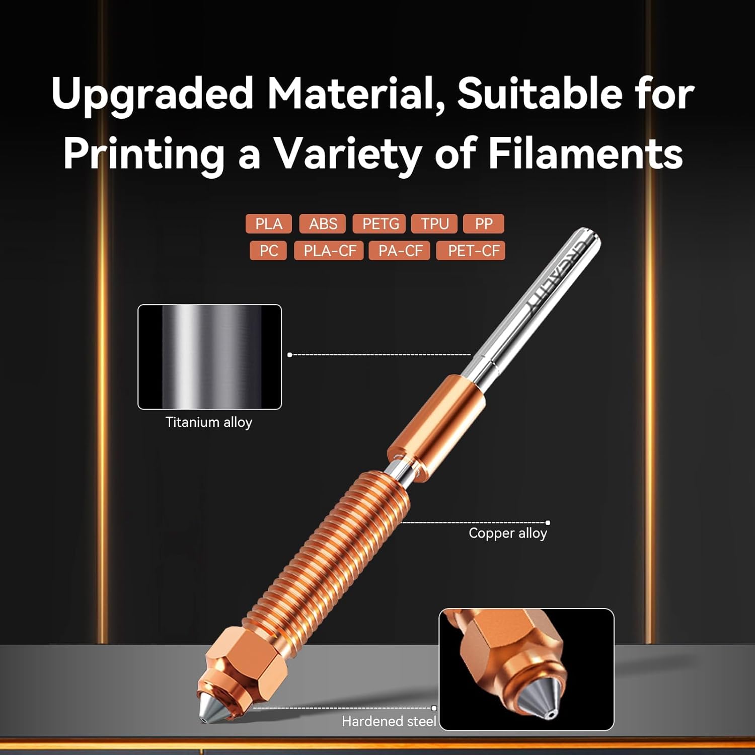 Kit cap de printare, hotend imprimanta 3D Creality K1/K1 Max/K1C, incalzitor ceramic, suporta pana la 300 °C, viteza mare de printare pana la 600 mm/s, multifunctional