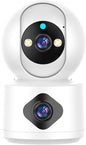 Camera de supraveghere WiFi cu lentila dubla, 2K HD, nightvision color, rotire 350º, detectare miscare, comunicare bidirectionala, accepta card pana la 256 GB