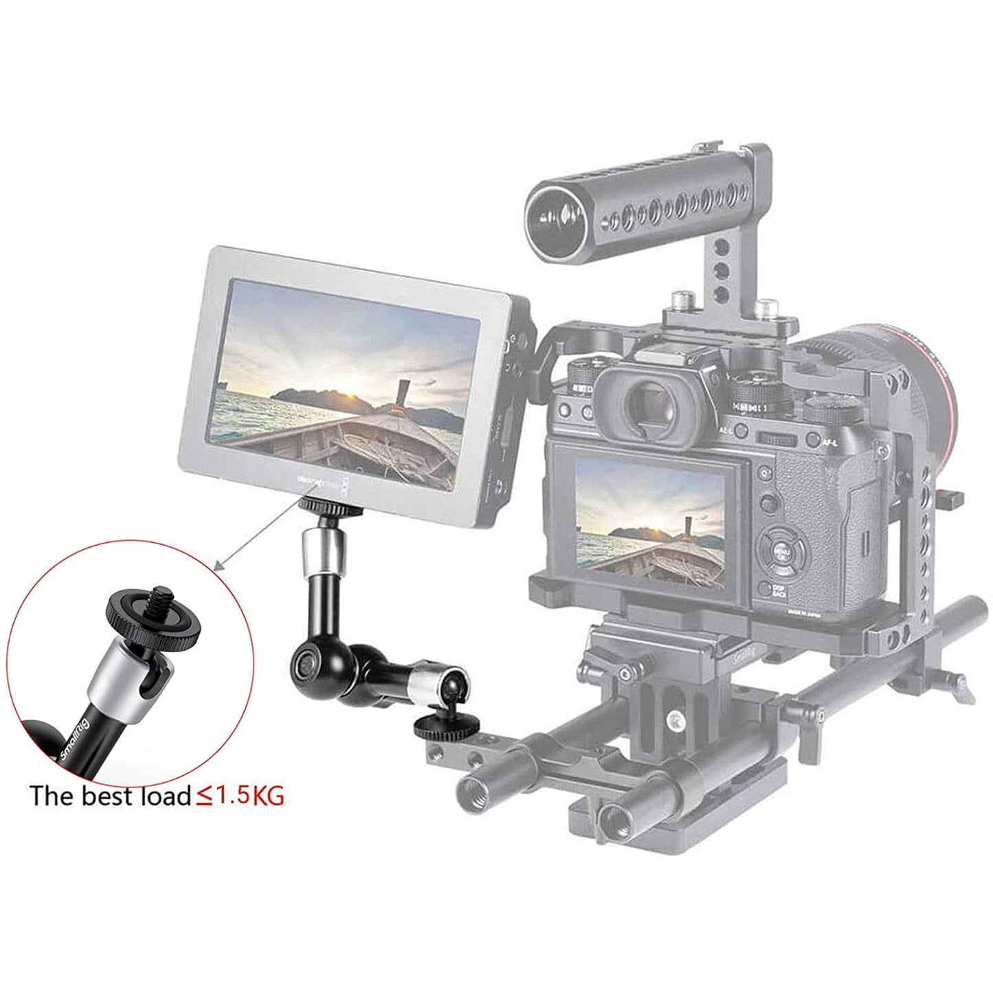 Brat articulat Smallrig 2065 pentru monitor video, camera EVF