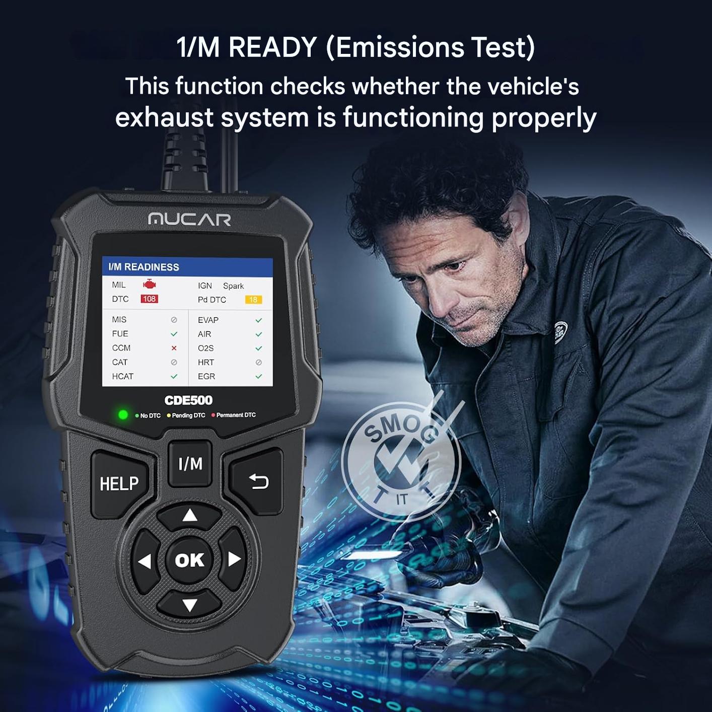 Tester auto OBD2, diagnoza cu functie citire pentru OBDII/EOBD, stergere erori, ecran 2.4 inch, test senzor O2, test EVAP, citire parametri auto VIN, CID, CVN, multifunctional