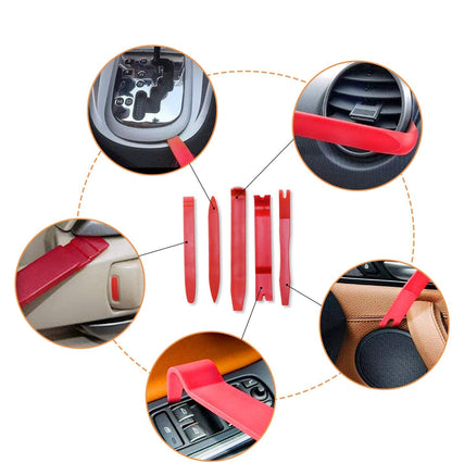 Set profesional 715 piese cleme auto de fixare universale, clipsuri caroserie 660 buc + 6 unelte demontare + coliere plastic + garnituri burete, compatibil BMW, Mercedes, Toyota, Honda, Nissan, Mazda, Jeep, kit complet reparatii si tapiterie auto
