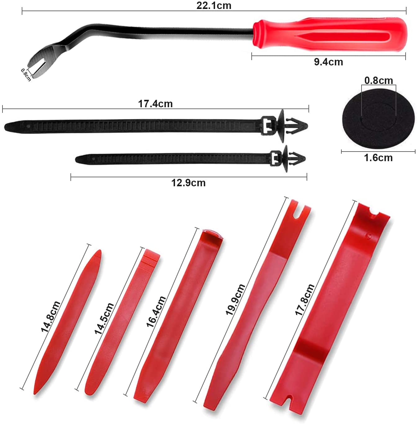 Set profesional 715 piese cleme auto de fixare universale, clipsuri caroserie 660 buc + 6 unelte demontare + coliere plastic + garnituri burete, compatibil BMW, Mercedes, Toyota, Honda, Nissan, Mazda, Jeep, kit complet reparatii si tapiterie auto