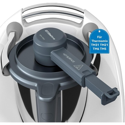 Adaptor de aburi, accesoriu pentru Thermomix TM5 TM6 TM31 TM21, deflector rotativ 360°, fara BPA, deviator de aburi, gri