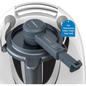 Adaptor de aburi, accesoriu pentru Thermomix TM5 TM6 TM31 TM21, deflector rotativ 360°, fara BPA, deviator de aburi, gri
