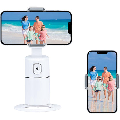 Suport smartphone cu urmarire faciala, stabilizator telefon cu rotatie 360°, acumulator 5000 mAh, nu necesita aplicatie, cu filet 1/4 inch, pentru inregistrare video, streaming live, wireless, portabil