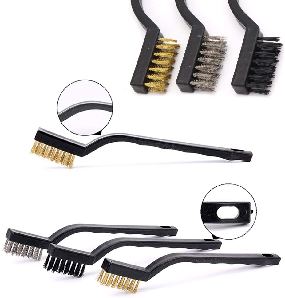 Set perii detailing auto, 12 piese, pensule de diferite dimensiuni, pentru curatarea rotilor, orificii de aerisire, motoare, interior, exterior, tapiterie, piele