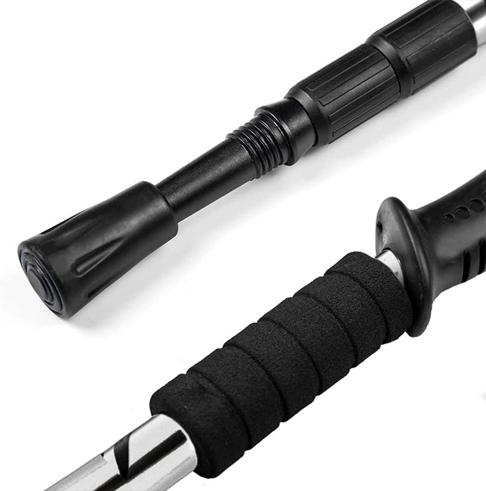 Set bete de trekking telescopice cu geanta de transport, din material ultrausor din aliaj de aluminiu cu maner din spuma