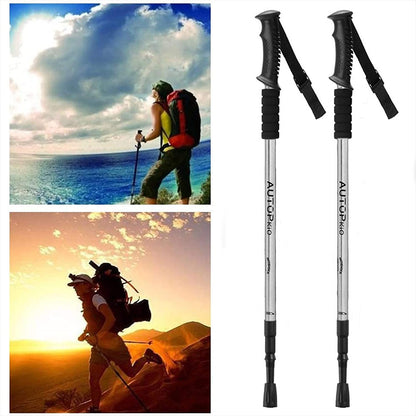 Set bete de trekking telescopice cu geanta de transport, din material ultrausor din aliaj de aluminiu cu maner din spuma