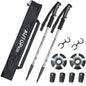 Set bete de trekking telescopice cu geanta de transport, din material ultrausor din aliaj de aluminiu cu maner din spuma