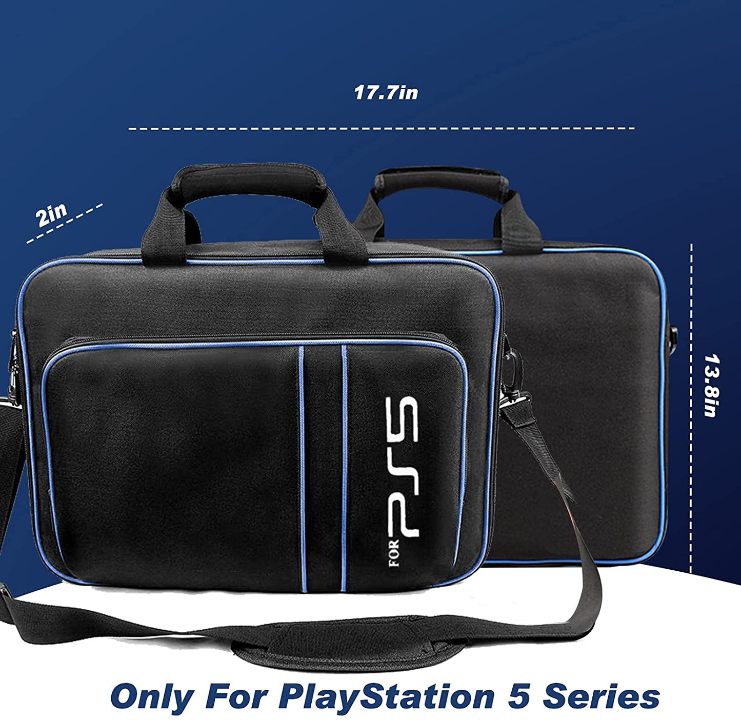 Geanta pentru PlayStation 5 Disc / editie digitala si controler, pentru consola PS5 si accesorii, impermeabila, rezistenta la socuri