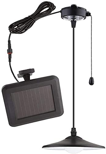 Lampa solara LED suspendata cu comutator si telecomanda, cu panou solar, pentru gradina, balcon, terasa