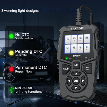 Tester auto OBD2, diagnoza cu functie citire pentru OBDII/EOBD, stergere erori, ecran 2.4 inch, test senzor O2, test EVAP, citire parametri auto VIN, CID, CVN, multifunctional