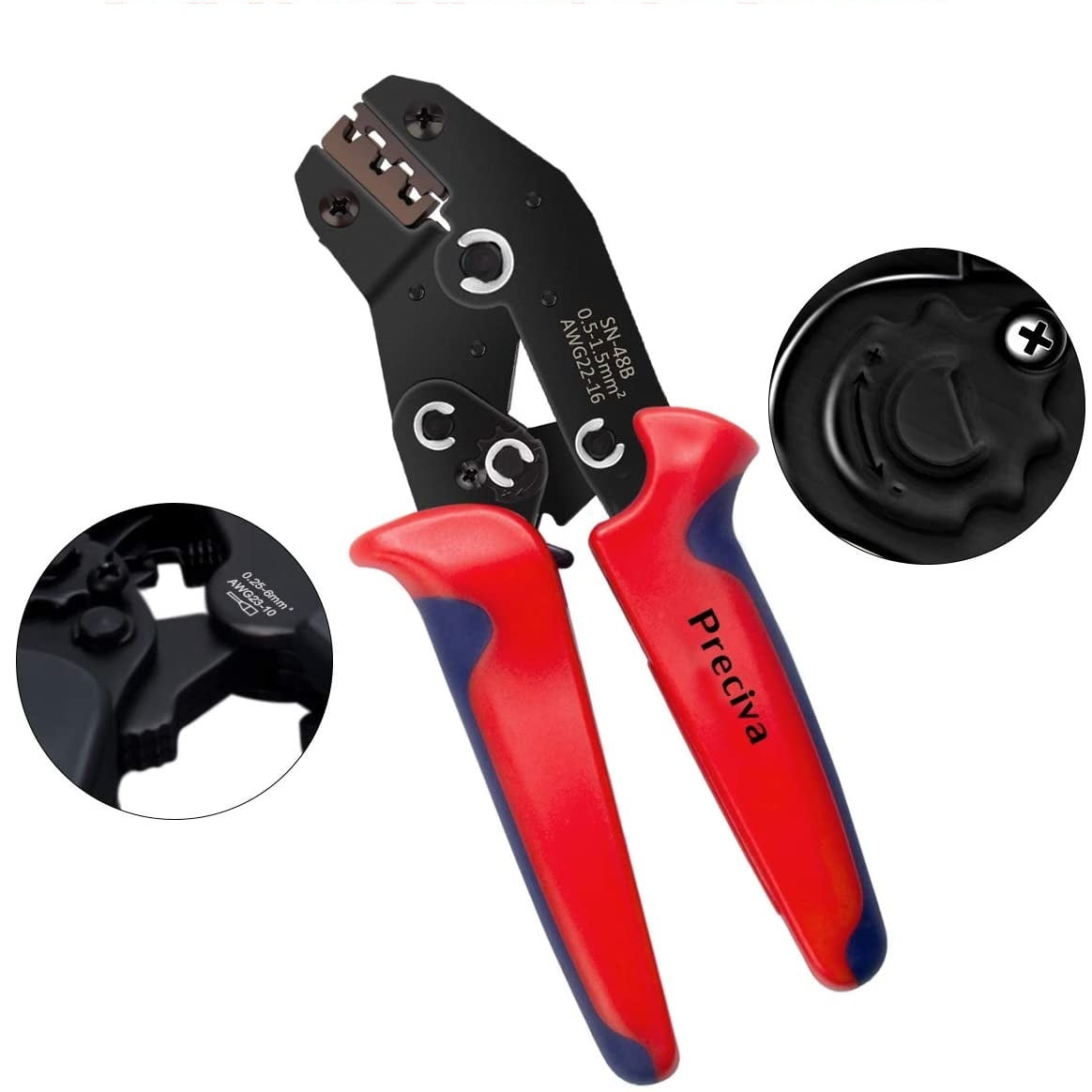 Set cleste de sertizare Preciva cu 300 de bucati Conectori  0,5 - 1,5 mm2
