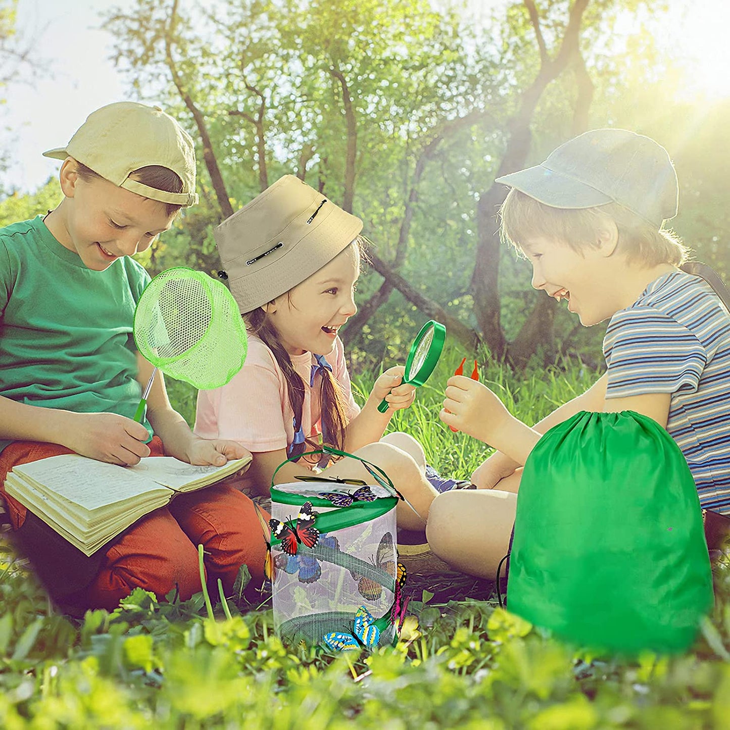 Kit educational destinat copiilor pentru explorarea naturii in aer liber, kit de cercetare