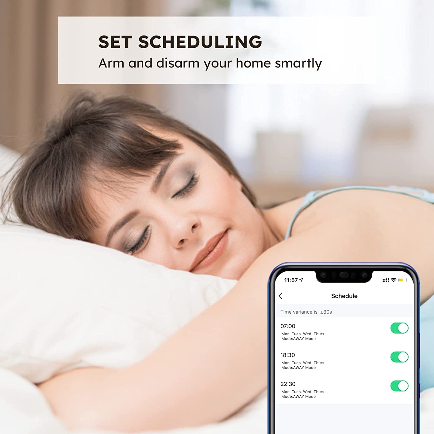 Sistem de alarma wireless smart WiFi Agshome, pentru usi si ferestre, cu 5 senzori si 2 telecomenzi, compatibil cu Alexa si Google Assistant