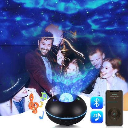 Proiector de stele LED, lampa de proiectie cu difuzor Bluetooth si telecomanda, lumina de noapte ambientala RGB
