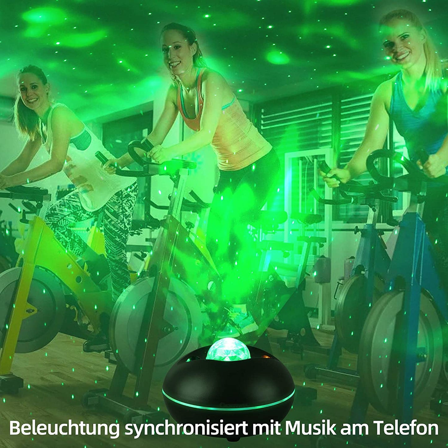 Proiector de stele LED, lampa de proiectie cu difuzor Bluetooth si telecomanda, lumina de noapte ambientala RGB