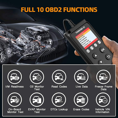 Tester auto universal, diagnoza OBD2 (CAN, ISO9141, KWP2000, J1850 PWM, J1850 VPW) multimarca, functie cititor si stergere coduri de eroare