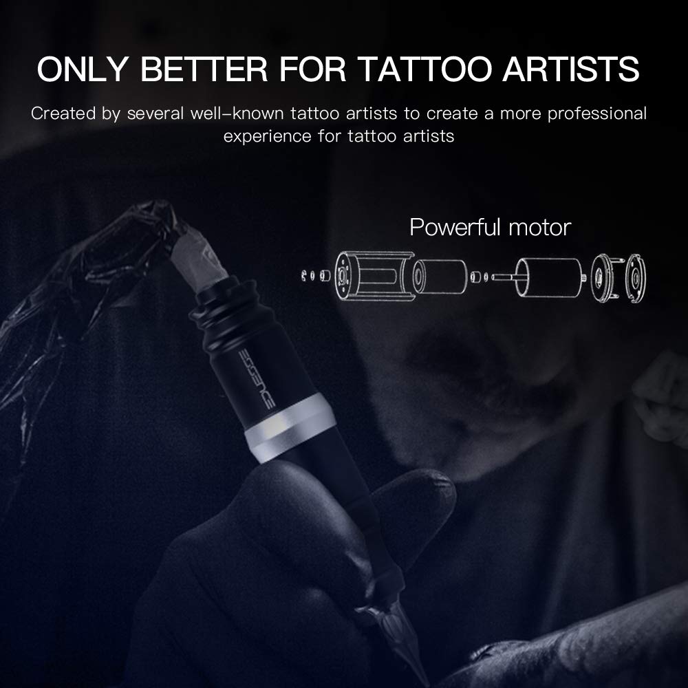 Set masina tatuaj rotativa, aparat de tatuat profesional, cu sursa de alimentare, Dragonhawk