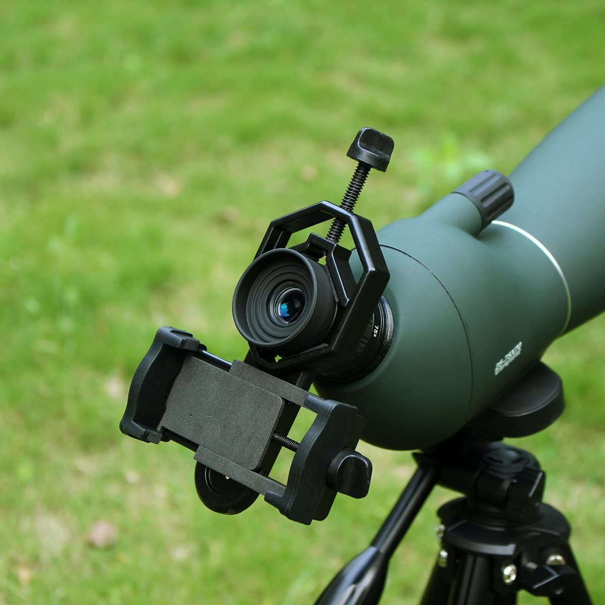 Telescop Svbony SV28 cu trepied si adaptor de telefon mobil cu unghi de 45 de grade BAK-4, 25x-75x, verde