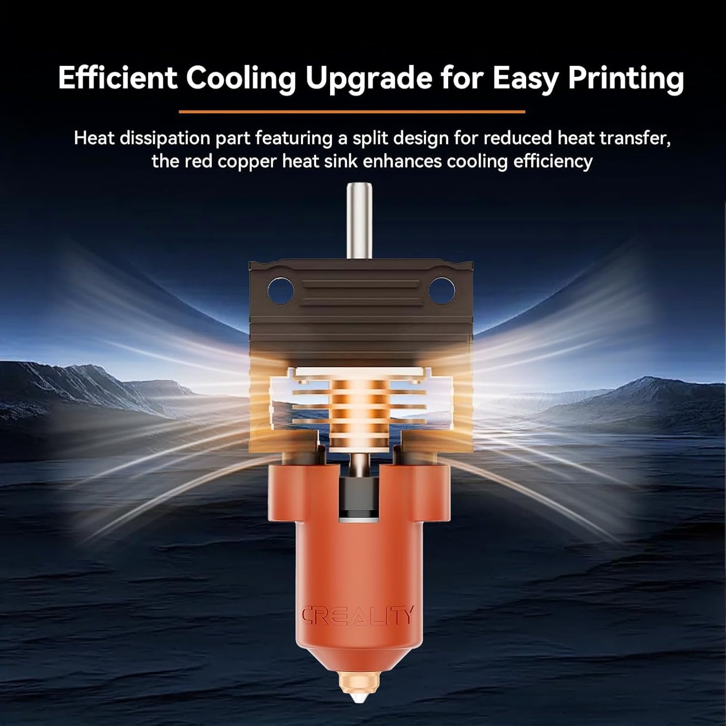 Kit cap de printare, hotend imprimanta 3D Creality K1/K1 Max/K1C, incalzitor ceramic, suporta pana la 300 °C, viteza mare de printare pana la 600 mm/s, multifunctional
