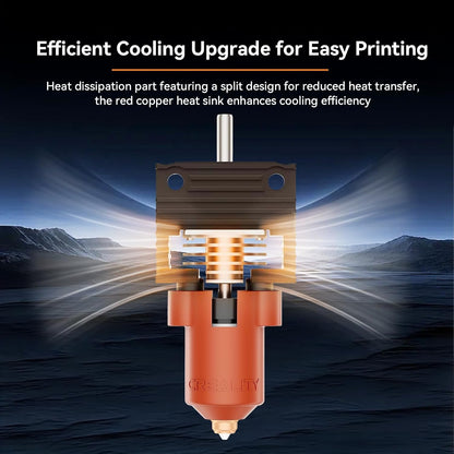 Kit cap de printare, hotend imprimanta 3D Creality K1/K1 Max/K1C, incalzitor ceramic, suporta pana la 300 °C, viteza mare de printare pana la 600 mm/s, multifunctional