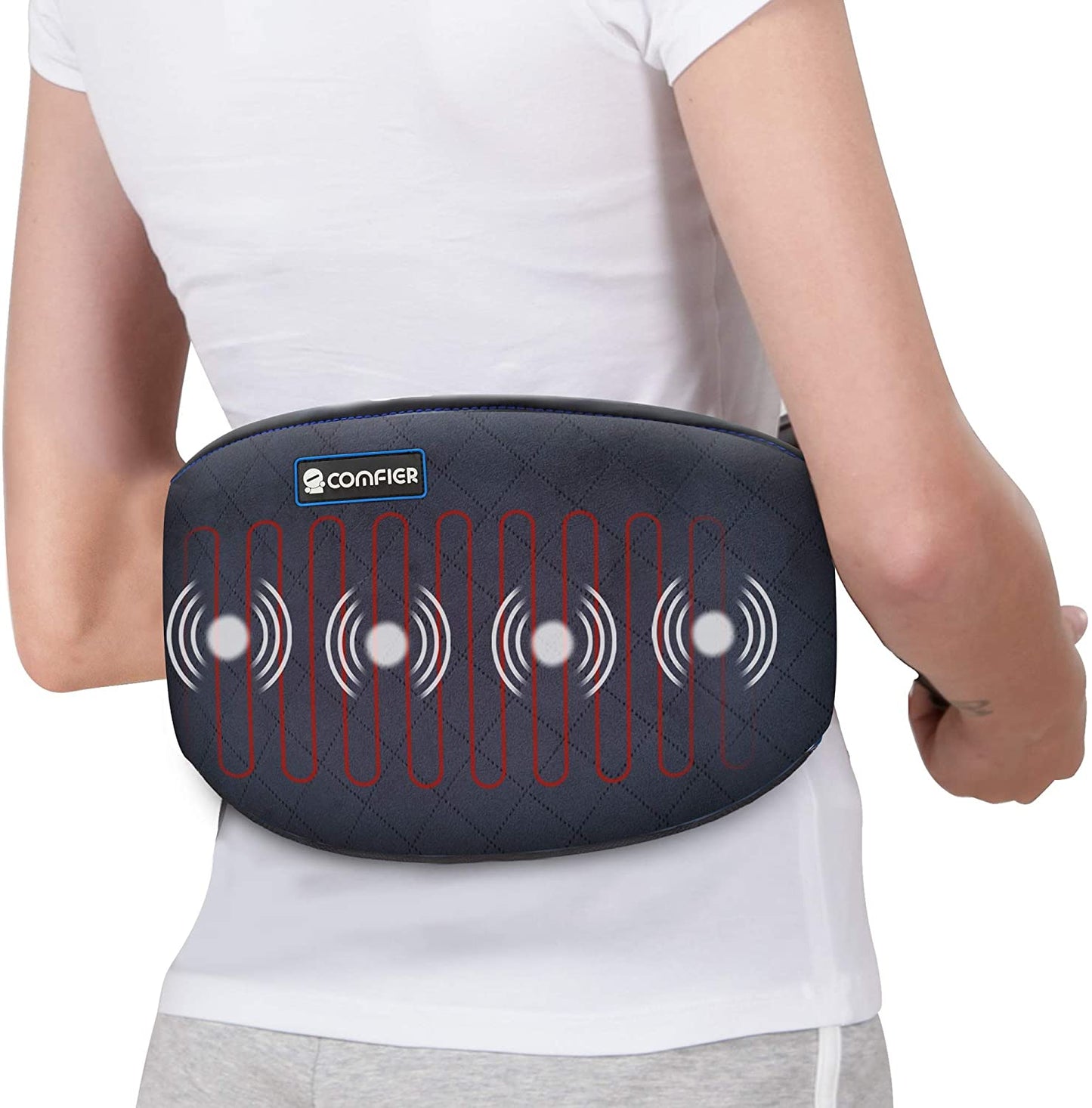 Aparat de masaj multifunctional, cu vibratii si functie caldura in 2 niveluri, 3 moduri masare, cu oprire automata