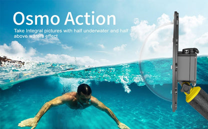 Carcasa dome subacvatica pentru DJI Osmo Action, impermeabila, cu maner, pentru scufundari, snorkeling, sport acvatic
