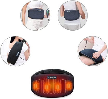 Aparat de masaj multifunctional, cu vibratii si functie caldura in 2 niveluri, 3 moduri masare, cu oprire automata