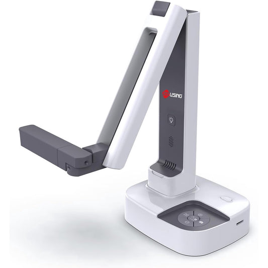 Camera de documente 4K, scanner 13 MP, captura A4, A3, cu conectare HDMI, USB-A, USB-C, lumini LED, slot card TF, streaming live, brat reglabil, compatibil Mac, Windows, Chromebook