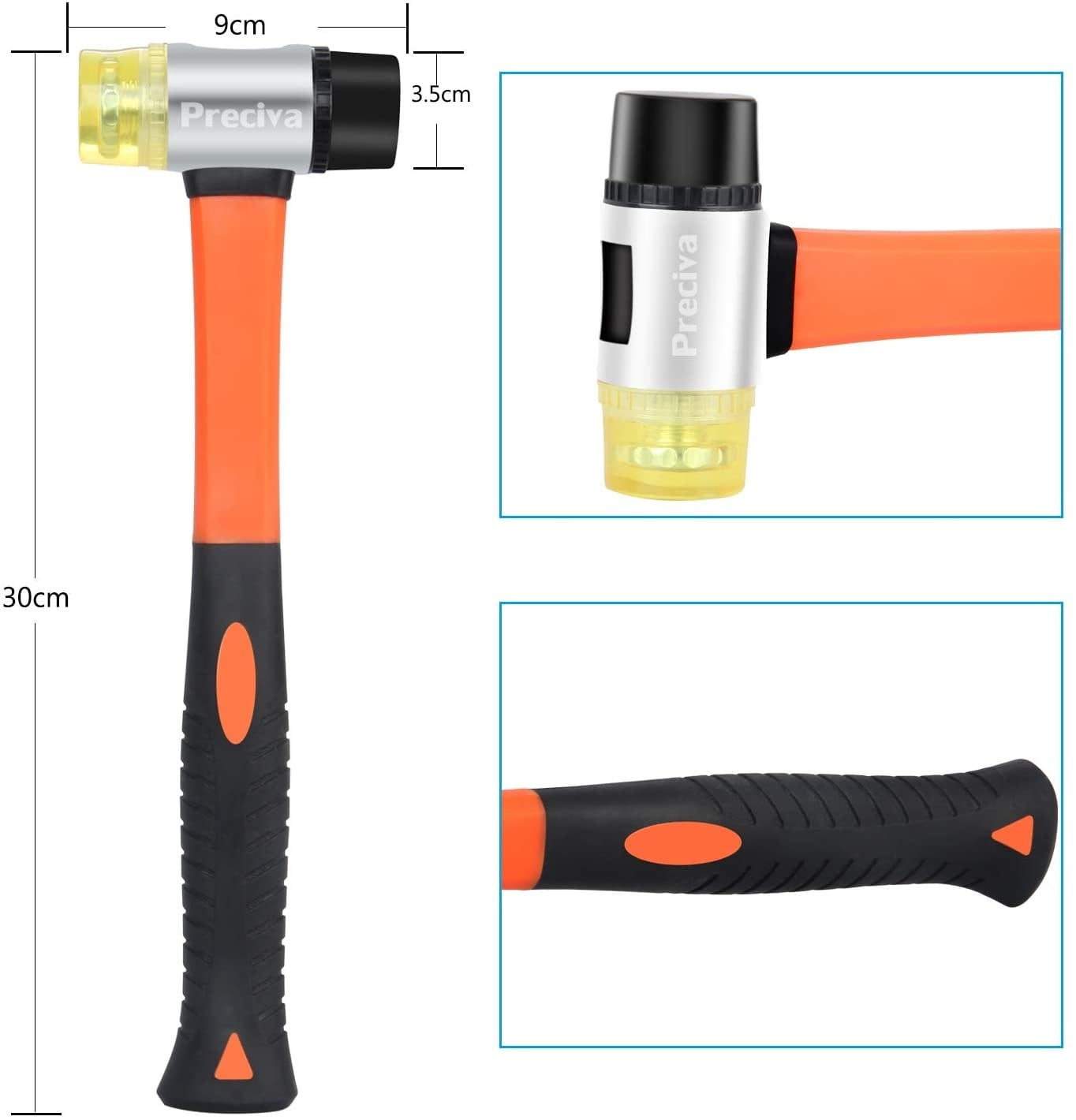 Set 43 piese montare parchet laminat, pachet fixare cu 40 distantiere, 1 levier, 1 ciocan si piesa de impact, Preciva