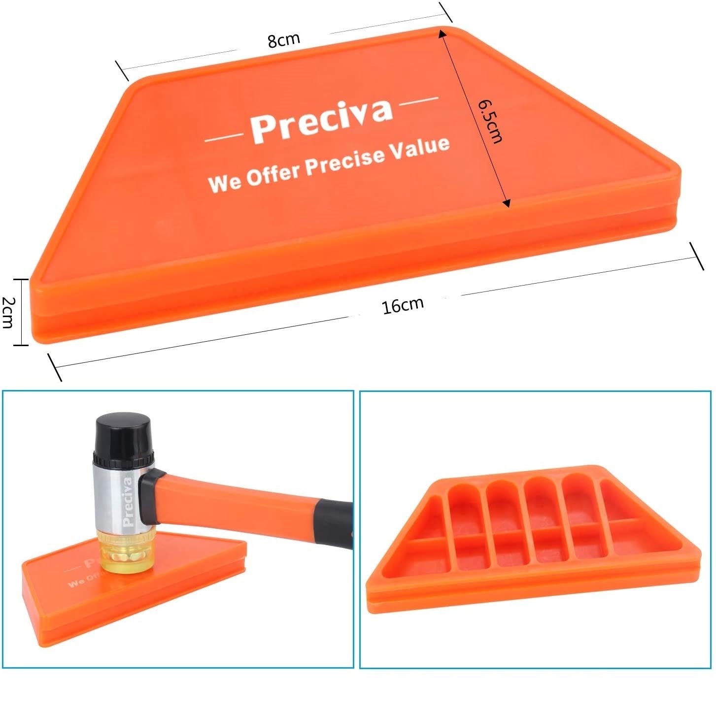 Set 43 piese montare parchet laminat, pachet fixare cu 40 distantiere, 1 levier, 1 ciocan si piesa de impact, Preciva
