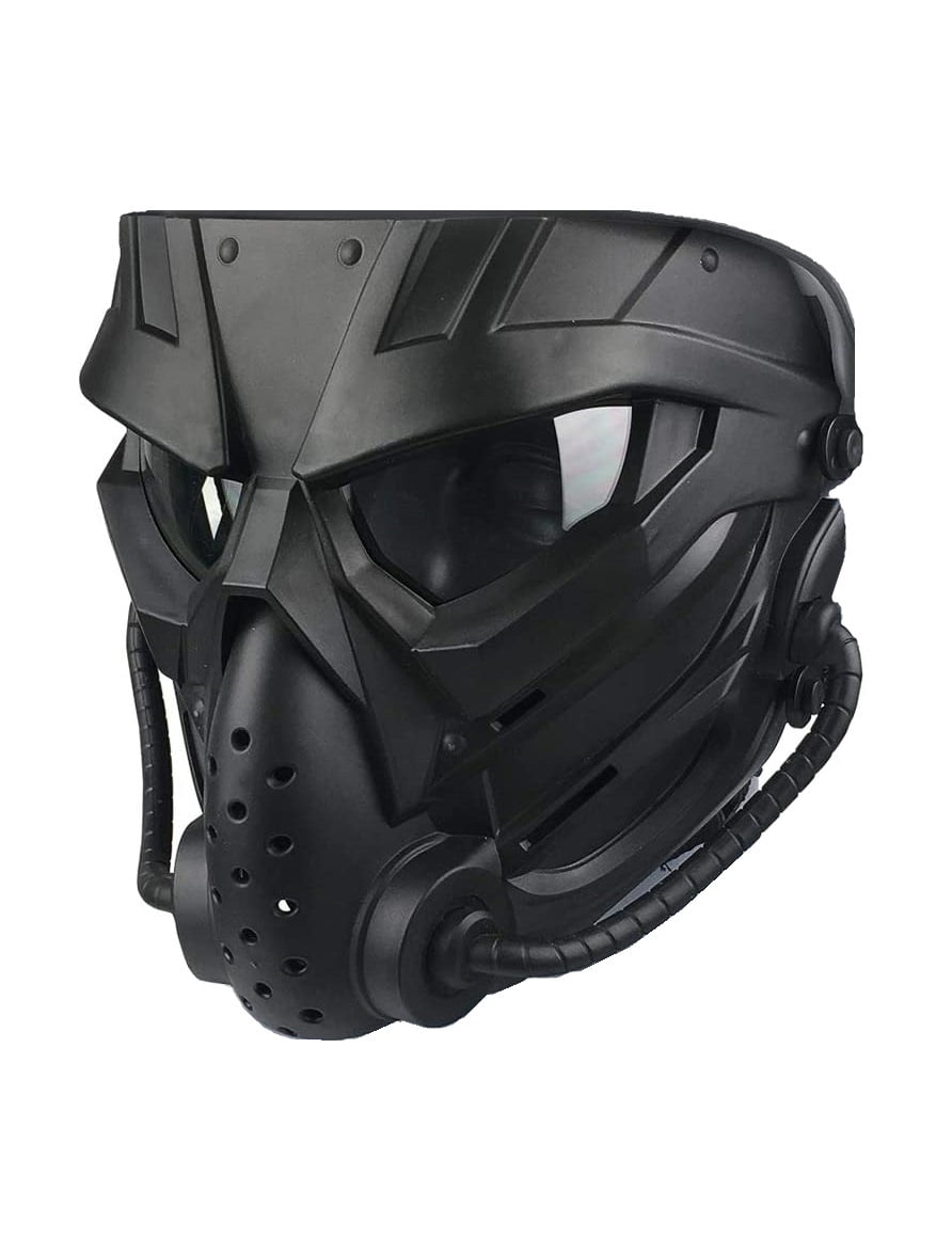 Masca de protectie tactica airsoft, paintball, rezistenta la uzura cu lentile anti-aburire, design ergonomic, stil extraterestru pentru cosplay, Halloween