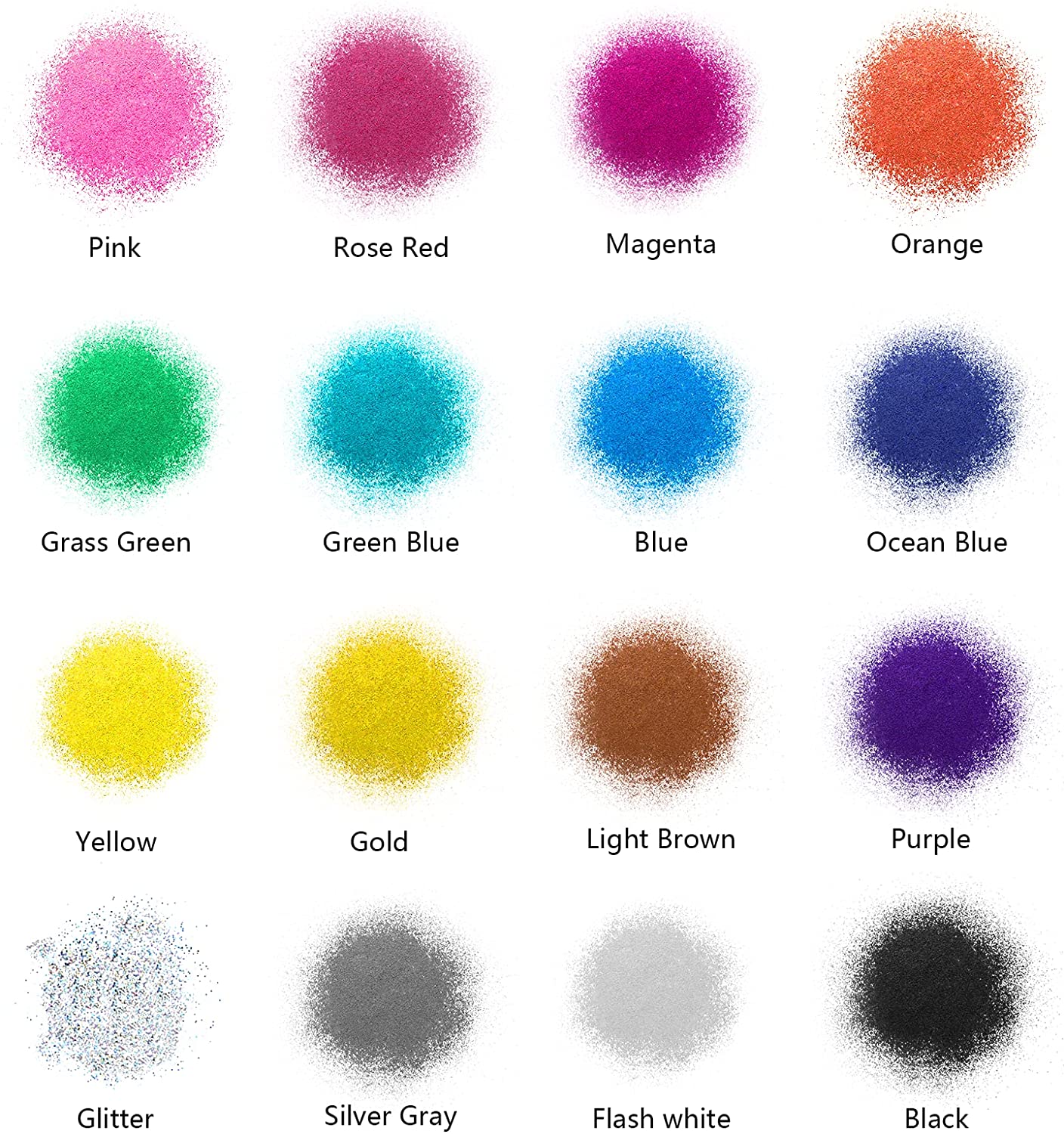 Set pigmenti pudra cu 16 culori metalice 18ml, aditiv multifunctional pentru vopsea, rasina epoxidica, lumanari, slime, lac de unghii, sapun