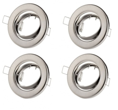 Set 4 rama spot rotund, cuSet 4 rama spot rotund, cu dulie ceramica GU10, model incastrat, IP 20, orientabil dulie ceramica GU10, model incastrat, IP 20, orientabil