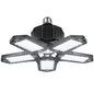 Bec LED E27, lumina de garaj, plafoniera cu 5 panouri reglabile, 80W, 6500 K, 8000 lm, lampa de lucru pentru garaje, subsoluri, depozite, mansarda, bucatarie