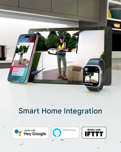 Camera De Securitate Exterioara Arlo Essential 2 Hd Alimentata Cu Baterie, Cu Wi-Fi, Wireless, Video 1080P, Vedere Nocturna Color, Lumina, Detector De Miscare, Sirena, Audio Bidirectional, Smart Home + Versiune De Proba A Planului Arlo Secure, Set De 2