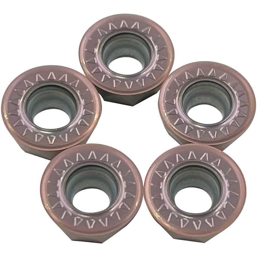 Set cutit de strung cu placute amovibile rotunde, 11 piese de strunjit din carbura RPMT1204MOE si bara de 16 mm/100 mm, multifunctional
