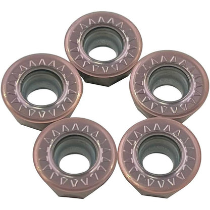 Set cutit de strung cu placute amovibile rotunde, 11 piese de strunjit din carbura RPMT1204MOE si bara de 16 mm/100 mm, multifunctional
